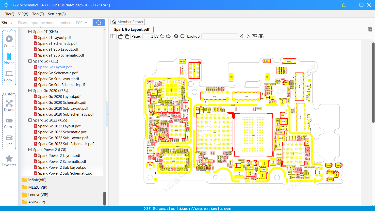 Tecno Spark Go Layout